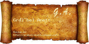 Grébel Anett névjegykártya